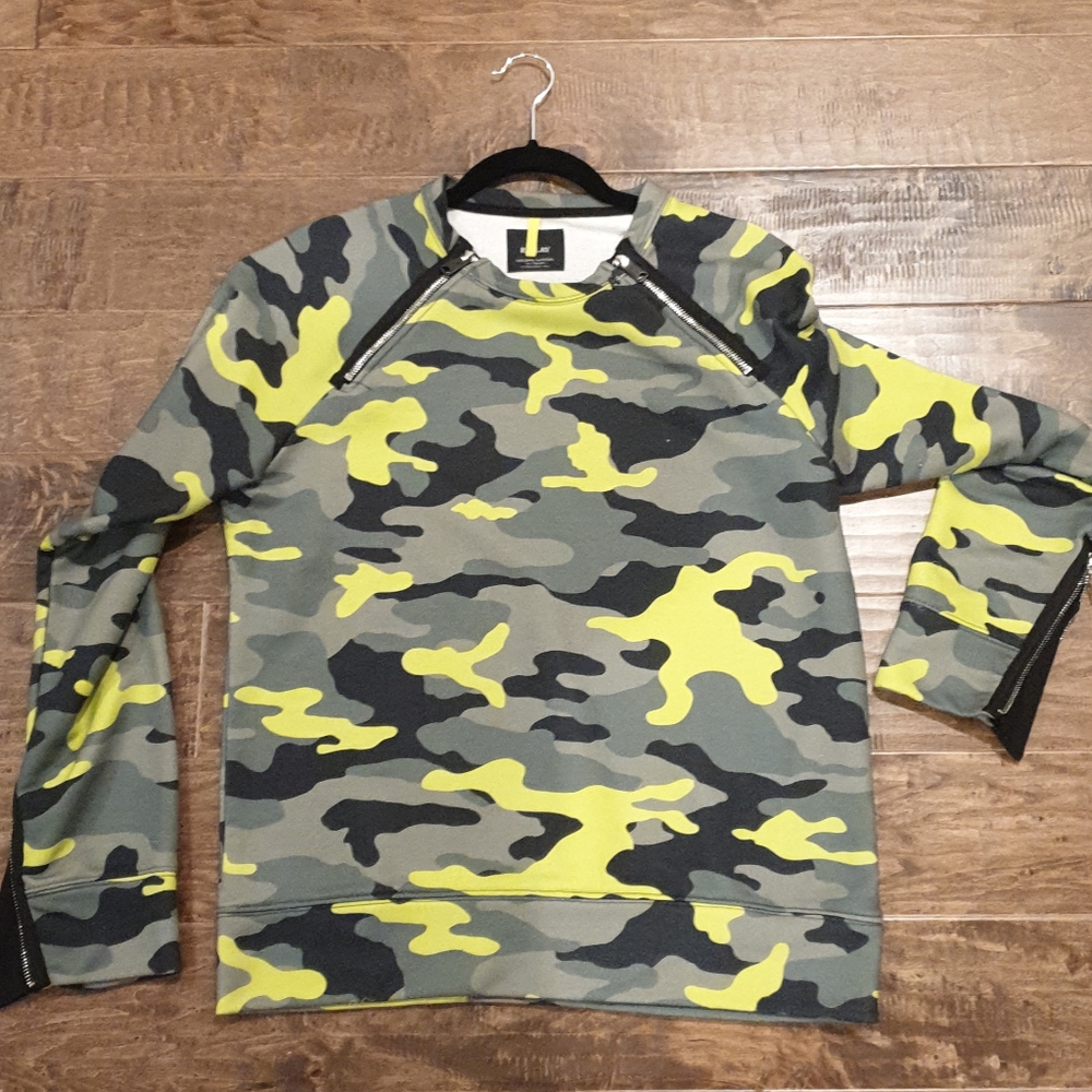 REPLAY Long Sleeve Camo Swearshirt